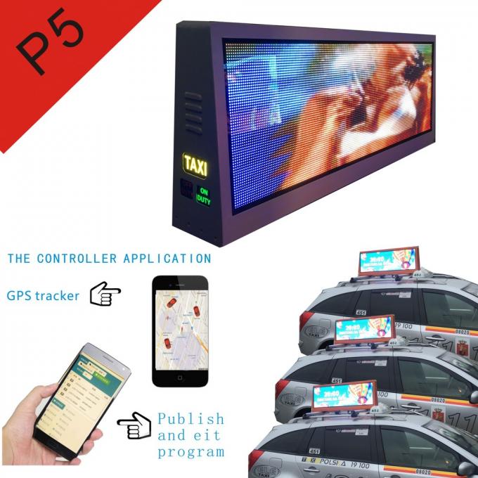 Commercial Hd high impact taxi top led display , 100% Response Rate 0