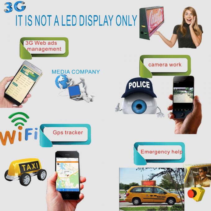 3G / wireless P5 Taxi LED Display screen Low power consumption 0