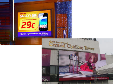 waterproof advertising display P8 outdoor full color led panel