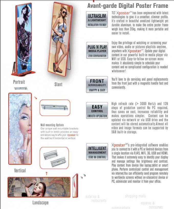 Banner Stand Custom Led Panels Poster Screen , Digital Led Display Board Durable 1