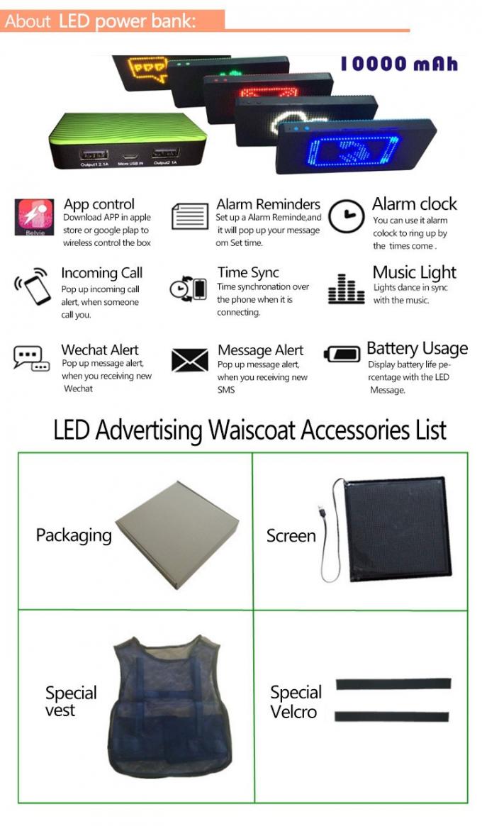 Backpack Advertising Custom LED Display P2.5 P4.75 Full Color 1000 Nits Brightness 1