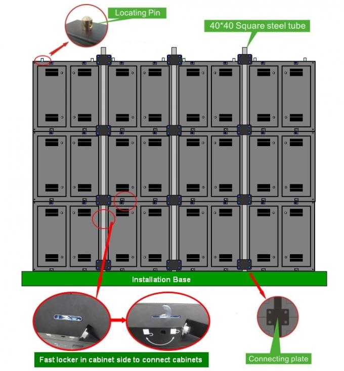 Advertising Video Media facade Outdoor Full Color Led Display With Fixed Installation 0