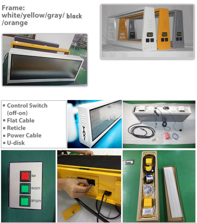 Waterproof P5 3G/ WIFI Wireless Car Roof LED Taxi Top Advertising Display 0