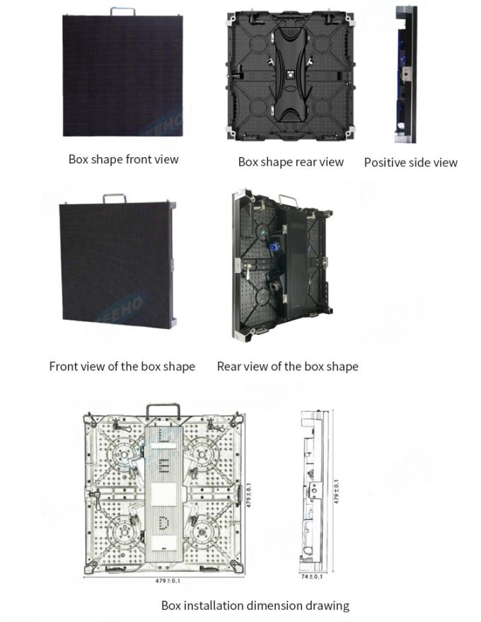 Full Color LED Stage Backdrop , Outdoor Panel Display LED Star Curtain Lights P4.81 0