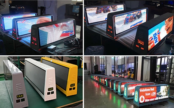 Wide Viewing Angle Taxi Led Advertising Sign P2.5 P3 P4 P5 With Air Quality / Noise Sensor 2