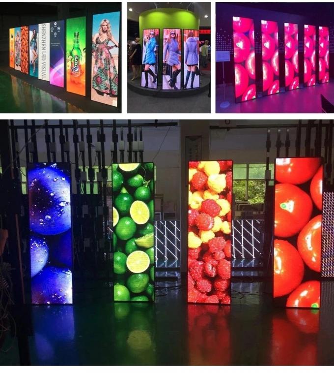 Moveable Outdoor LED Poster Screen Floor Stand Display With Wifi / 4G Control 9