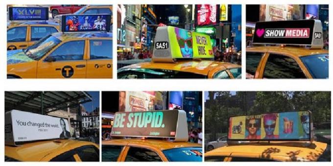 Waterproof P5 3G/ WIFI Wireless Car Roof LED Taxi Top Advertising Display 2