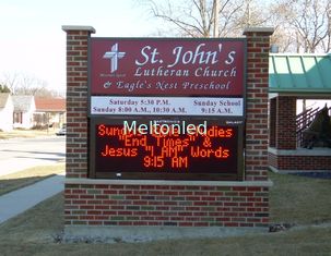 10mm Pixel 320 * 160mm Electronic Message Single Color Led Display Modules Waterproof