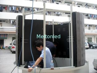 IP65 110V / 60HZ 2500dots DVI Video Curved Advertising Led Display Screen For Outdoor