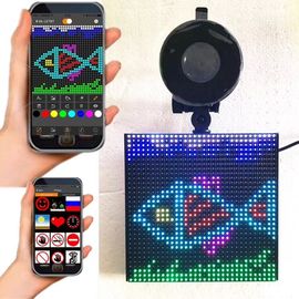 China P4 RGB 5''x 5'' Full color wireless blue tooth App control Emoji smiley Emotion faces LED car display company