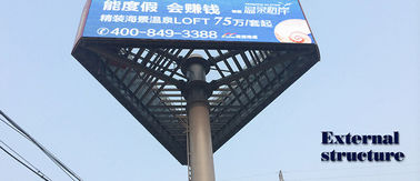 Media Facade Strip Billboard Transparent Led Display 7500cd Brightness RGB Color