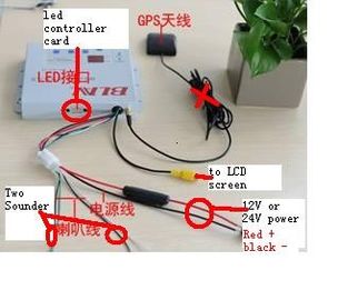 Single Color Programmable Bus Moving Message LED Sign , P16 Red Commercial Led Display