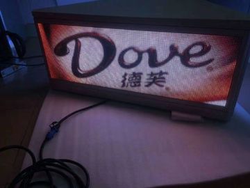 Three sided digital top Taxi LED Display surpport USB/3G/WIFI , Steel / Aluminum Material