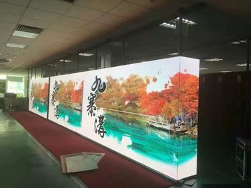 P10 IP65 5000 - 9500K Iron Advertising Outdoor Full Color Video Curved Led Display Walls