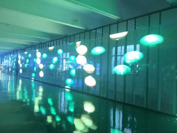 Waterproof Transparent Led Display Panel Glass Advertising Billboard Iron / Al Material