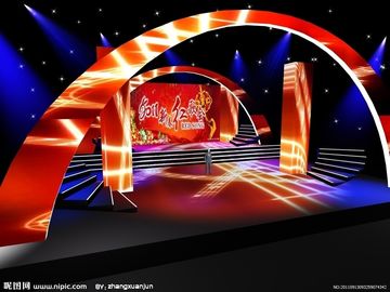 Indoor SMD 3 in 1 Led Stage Backdrop Screen P7.62 1 / 8 Scan IP45 220V / 50Hz