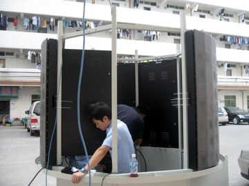 IP65 110V / 60HZ 2500dots DVI Video Curved Advertising Led Display Screen For Outdoor