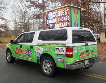 P6mm P5mm Outdoor Full Color SMD LED Display Taxi Roof Top Signs Programmable