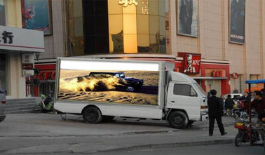 Electronic P10 IP65 1 R,1G,1B 5000K Led Truck Mobile Billboard Screens For Advertising