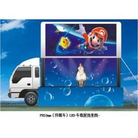 Electronic P10 IP65 1 R,1G,1B 5000K Led Truck Mobile Billboard Screens For Advertising