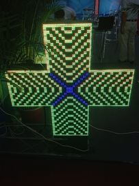 buy Pharmacy Cross P10 Scrolling LED Sign Dual Color IP65 , Advertising Custom Led Signs online manufacturer