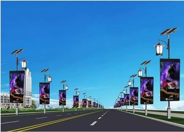 buy High Brightness Led Display Billboard 3G Wifi Street Light Advertising Pole Outdoor online manufacturer